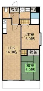 ハイデ上町【2階】の間取り