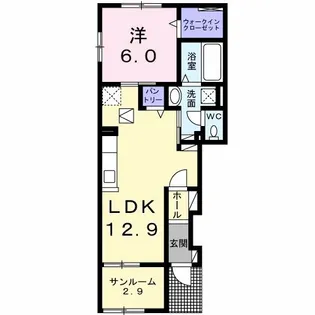 ラーソ ミラグロ II【1階】の間取り