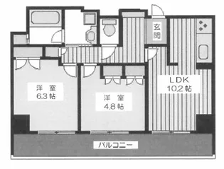 ラフィネ大崎【6階】の間取り