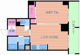 グランルージュ城東【7階】の間取り