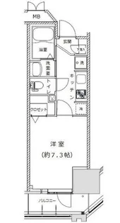 ライジングプレイスKAMEIDO【2階】の間取り