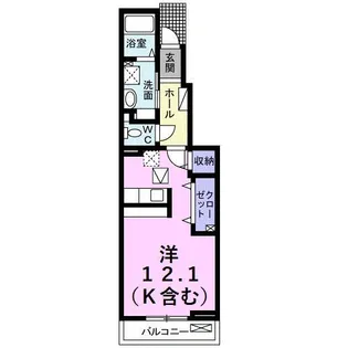 シャトワ宮後【1階】の間取り