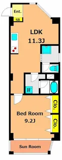 丸中ビル【7階】の間取り