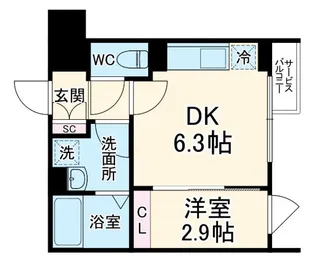 スタイリオフィット新丸子【2階】の間取り