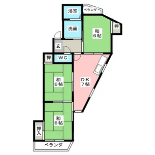 グリーンビュー稲沢【1階】の間取り