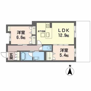 シャーメゾン 平城山【1階】の間取り