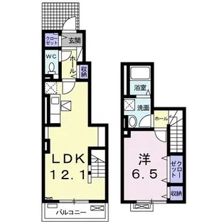 アネラ湘南II【1階】の間取り