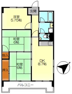 第1阿賀中央ハイツ【4階】の間取り