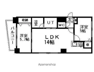 ビッグパレス中島公園【8階】の間取り