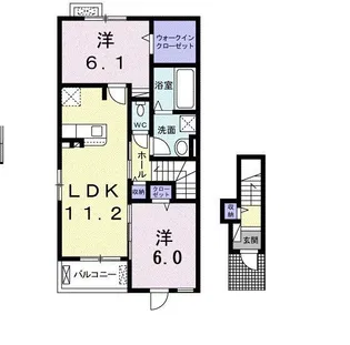 マロン ガーデンII【2階】の間取り