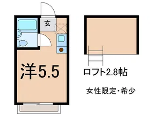 シャンシャンメゾン北新宿【2階】の間取り