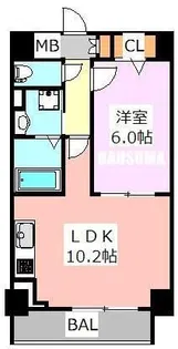 ソレアード・ゼン【6階】の間取り