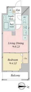 フロンティアレジデンス板橋【7階】の間取り