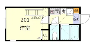 コートハウス弘明寺A棟【2階】の間取り