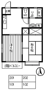 メゾンプリエールA【1階】の間取り