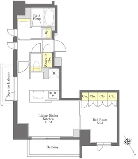 プライムメゾン浅草橋【8階】の間取り