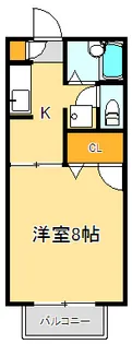 クリエイションB【1階】の間取り