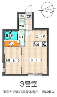 Posh桑園(ポッシュ桑園)【3階】の間取り