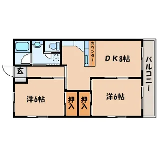 パレスコバヤシ【2階】の間取り