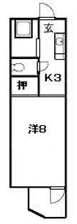 ブルーミング旭ヶ丘【2階】の間取り