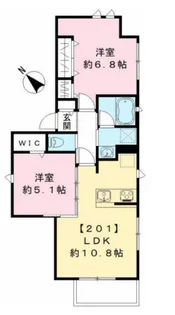 リシェス代々木上原【2階】の間取り