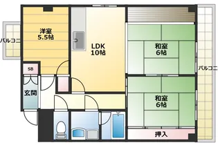 ユーキマンション【3階】の間取り