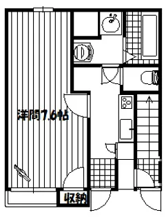 イーストウィングトビス【1階】の間取り