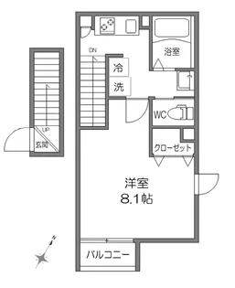 エルスタンザ喜多見【2階】の間取り