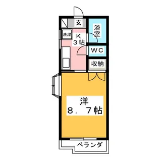 クレール小林【4階】の間取り