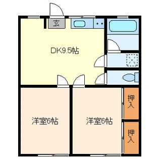 松崎ハイツ【2階】の間取り