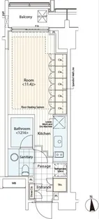 東京都港区麻布十番2【マンション】の間取り