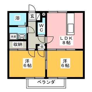 ラベンダーII【2階】の間取り