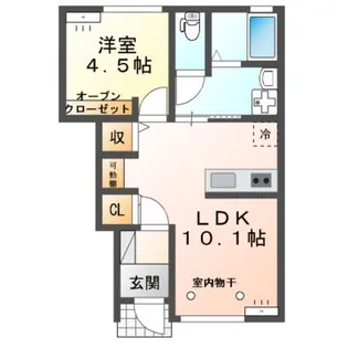 エクセル・ハイツA棟【1階】の間取り