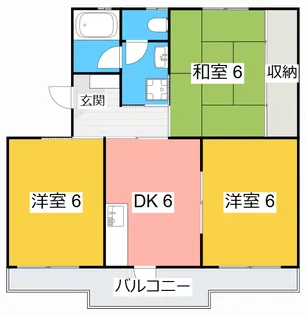 ハイネスハイツ稲垣【4階】の間取り