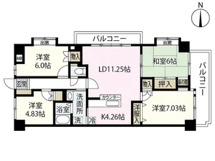 ホウライツルビル【8階】の間取り