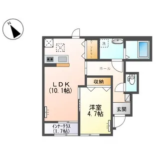 仮)スターテラスII岩曽【1階】の間取り