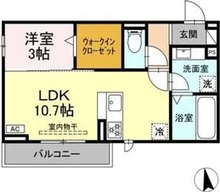岐阜県岐阜市東鶉3【アパート】の間取り