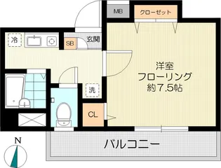 クエスタ弥生町【3階】の間取り