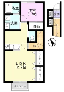 カノッサ茄子川【2階】の間取り