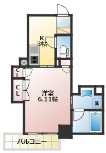 静岡常磐町エンブルコート【9階】の間取り