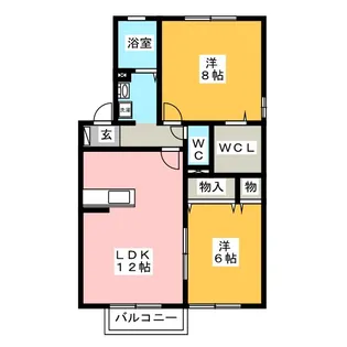 シェトワボヌール A棟【2階】の間取り