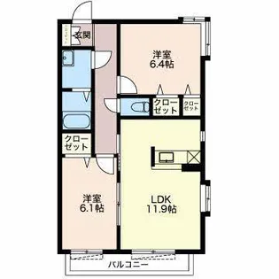 メヌエット【1階】の間取り