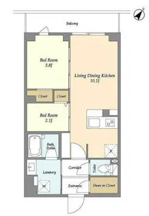 KDXレジデンス田園調布南【2階】の間取り