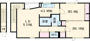 Casa Vicens(カーサビセンス)【2階】の間取り