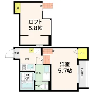 BELLE VILLA長町【1階】の間取り