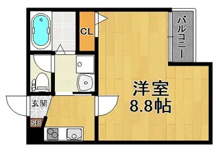 ノイヴェル姫島【1階】の間取り