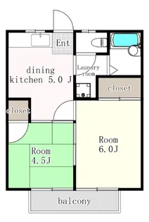 アドバンス竹下 D【2階】の間取り