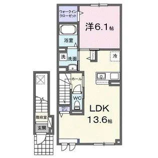 ブリッサ砂川S I【2階】の間取り