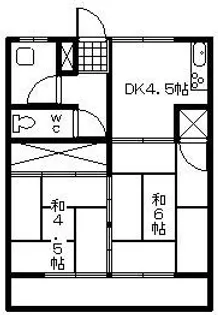 ハイツ一瀬【2階】の間取り