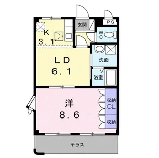 エクレセンス【1階】の間取り